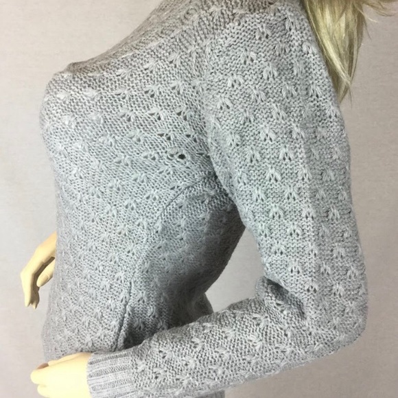 Comfortable Grey Women’s Turkish sweater repeated pattern stretch Red Roza Brand - Picture 2 of 10